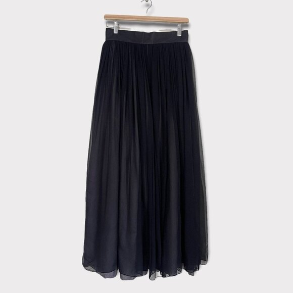 Jones New York Dresses & Skirts - Jones New York Black Silk Highwaisted Midi Skirt Size 8